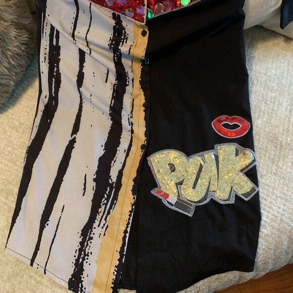 Dress with Sequins Lips Size Small - Picture 3 of 5